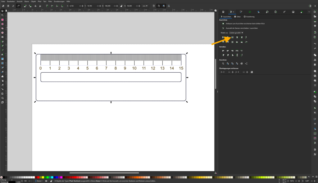 Inkscape Anleitung alles ausrichten